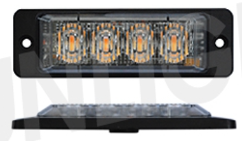 Light Led Warning Lamp 1" X 3.5" Rectangular Mini Strobe Amber Clear -  MTLEDW1035-4CA