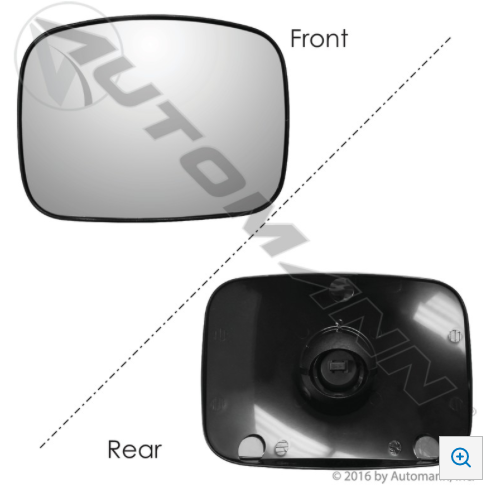 Freightliner Cascadia convex mirror glass kit LH RH replacement fits 563.46011 and 563.46012
