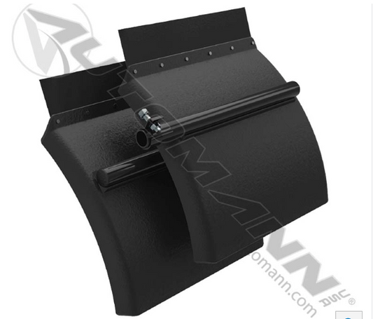 24x24 poly quarter fender kit with black top flaps and mounting hardware for semi trucks