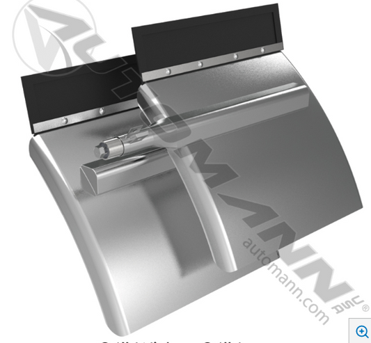 24x24 stainless steel quarter fender kit with mounting posts and top flaps for semi trucks