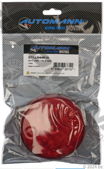 4 inch red LED stop tail turn light replacement for Truck-Lite Fit N Forget connector