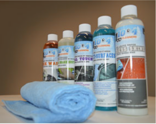 104 Cleaners Starting Kit (5 Products & 2 Clothes) 250 ml  -  104-CSK5
