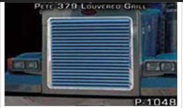 Peterbilt 379 Stainless Steel Grill with 19 Louvered Grill Bars  -  P-1048