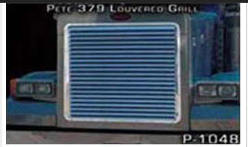 Peterbilt 379 Stainless Steel Grill with 19 Louvered Grill Bars - P-1048