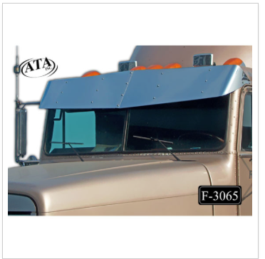 Freightliner FLD Flat Top  Flat Top 13" X15"  V Style Visor Mounts To Existing Brackets  -  F-3065