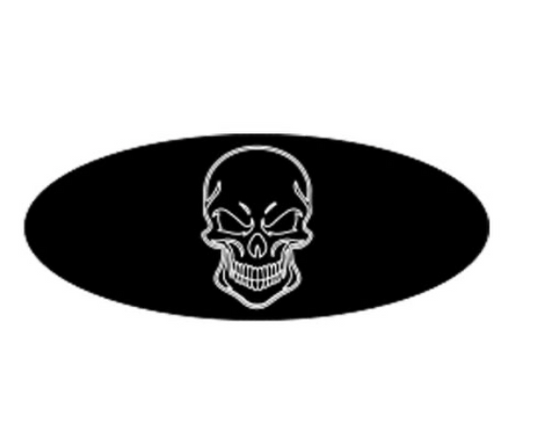 Oval Pedal Emblem Plate - Skull Pair  -   RW167P-2