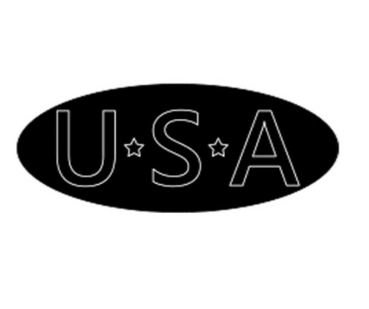 Oval Pedal Emblem Plate  USA Pair  -  RW167P-4