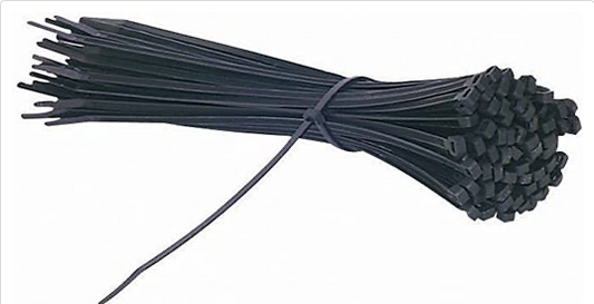 Nylon Zip Ties 11in Length Black  -  577.1150UV