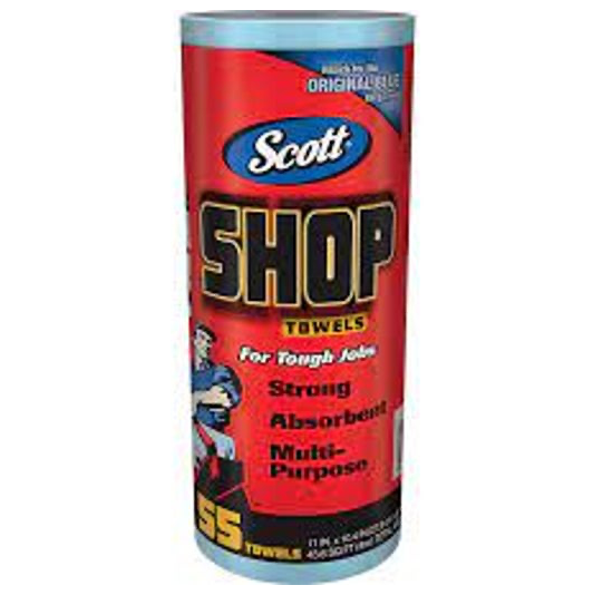 SCOTT BLUE SHOP TOWELS 55/ROLL ~ AWESOME FOR WAX REMOVAL