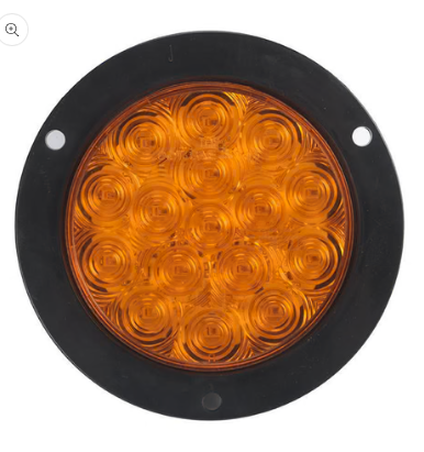 4 Inch Round Amber with  Mounting Bracket  -  F235439