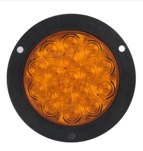 4 Inch Round Amber with  Mounting Bracket  -  F235439
