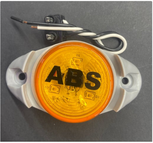 2" ABS 3 LED Light Amber 12/24V with gray Rotating  Base For Mounting And Pigtail ABS Logo  -  8080GAABS