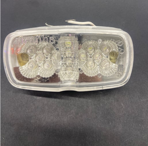 Oval Clearance & Side Marker Fixed 16 Led Light Clear 12/24V, Double Optic W/Reflex And Direct Pigtail  -  8040EC