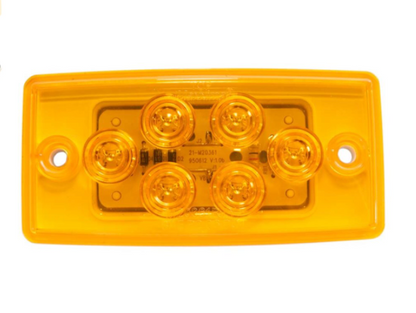 Cab Clearance & Side Marker   6 LED Light Amber 12/24 V with pigtail Kit  -  8062A