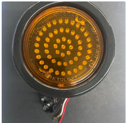 4" Stop,Turn &Tail 54 LED Fixed Amber 12/24V, W/Grommet And Pigtail Kit  -  8058A