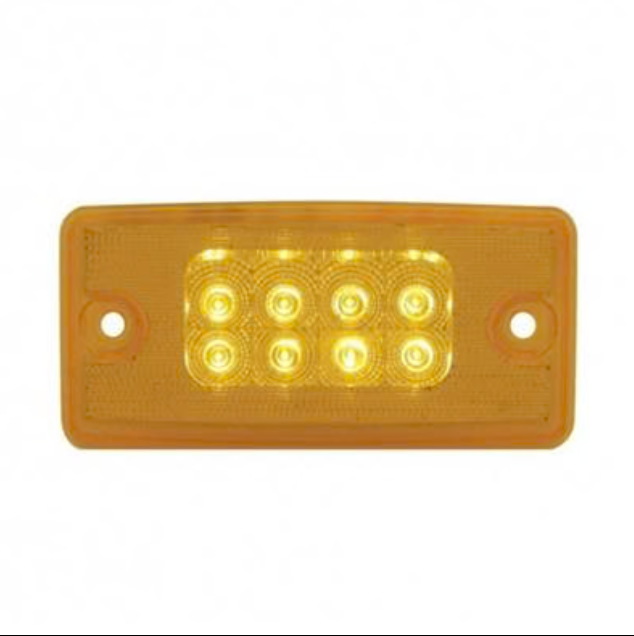 8 LED Freightliner Reflector Cab Light Amber -  39486