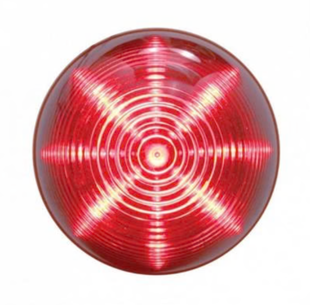 13 LED 2-1/2 Inch  Beehive Clearance/Marker Light Red LED/Red Lens  -  38179
