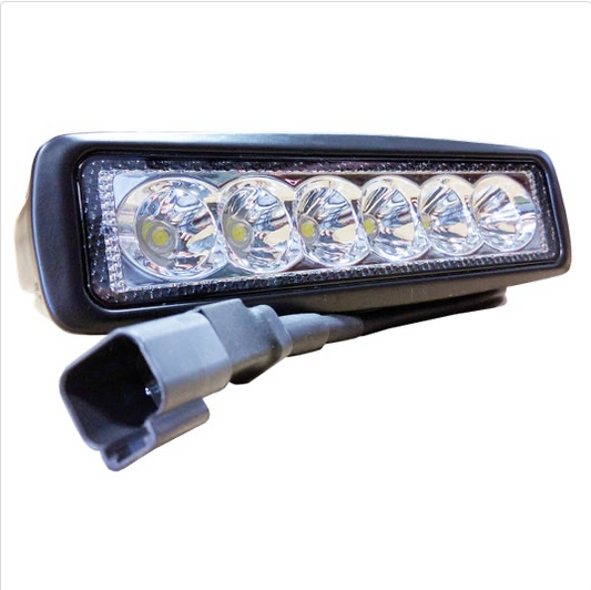 2” x 6” Rectangular 6 Diode LED Work Light, 1260 Lumen 25 Degree Beam, 10-30 Volt, Female Deutsch Connector  - MTLW6008-5