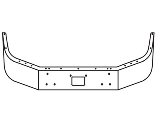 16 Inch Chrome Bumper For Peterbilt  357-378 Set Back Axle  1994-2012  -  HOD-0010-16