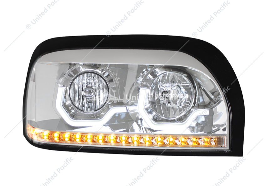 Freightliner Century Chrome Projection Headlight With Led Turn Signal & Light Bar Passenger  -  31204