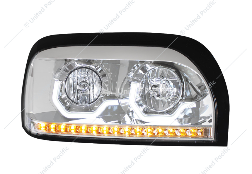 Freightliner Century Chrome Projection Headlight With Led Turn Signal & Light Bar Passenger  -  31204