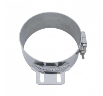 8" Stainless Steel Butt Joint Exhaust Clamp Straight Bracket  -  10322