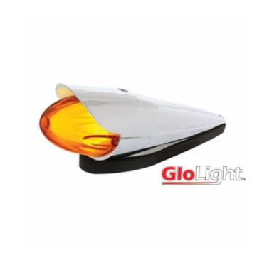 9  LED Dual Function Glo Light Watermelon Grakon 1000 Style Cab Light Kit With Visor Amber LED/Amber Lens  -  36749