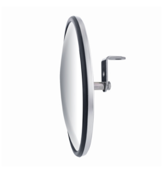 Stainless Steel 8 1/2 Inch  Convex Mirror with Centered Mounting Stud  - 60034