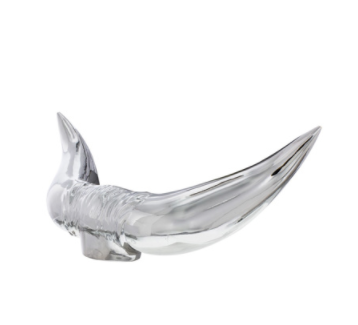 DIE-CAST BULL HORN HOOD ORNAMENT - CHROME -72005