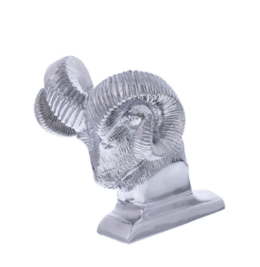 DIE-CAST BIGHORN HOOD ORNAMENT - CHROME- 72051