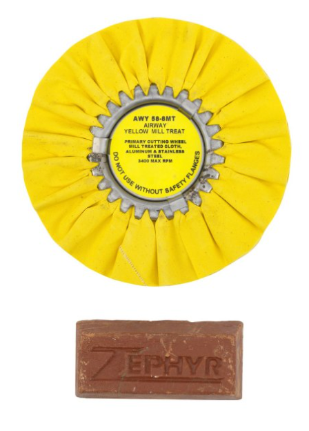 8" Yellow Airway Mill Buffing Wheel -AWY58-8WB