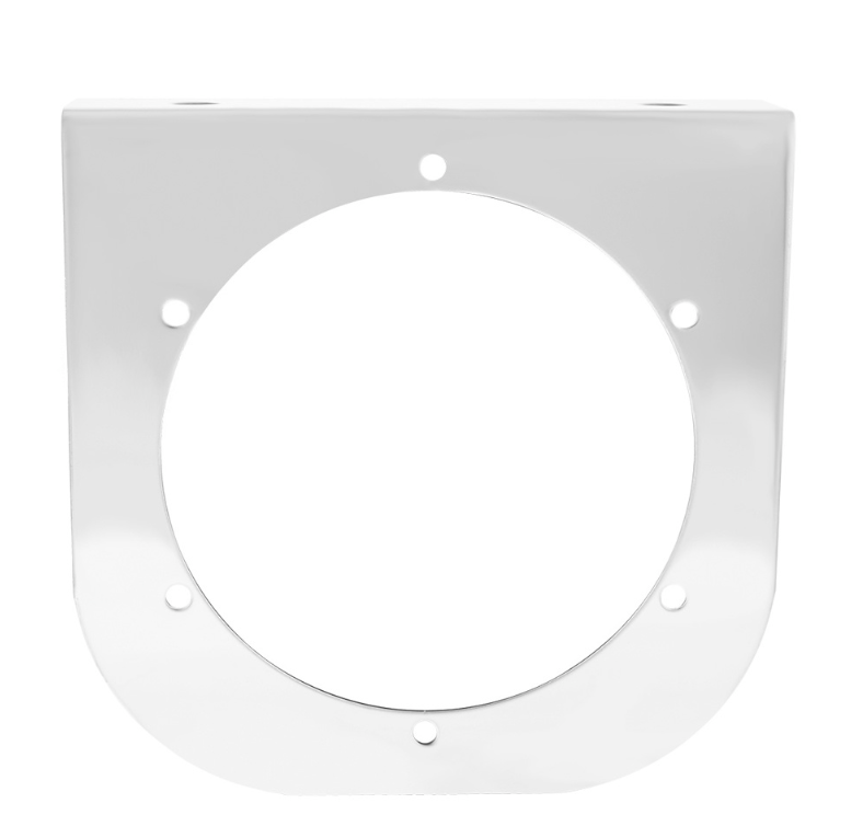 Stainless Light Bracket With Single 4" Light Cutout  -   20422