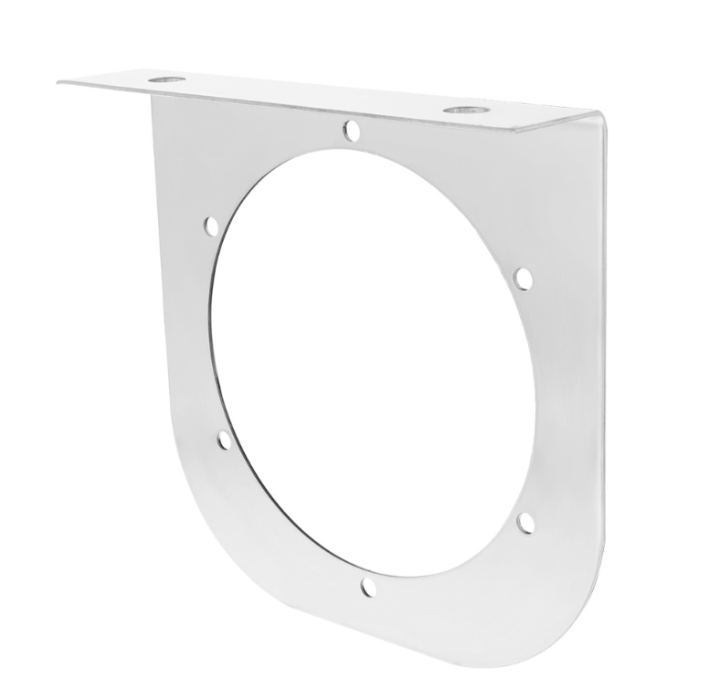 Stainless Light Bracket With Single 4" Light Cutout  -   20422