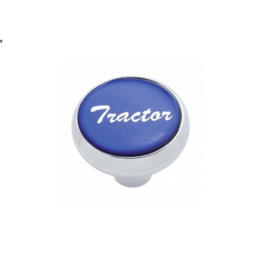 Chrome Dlx Tractor Knob Blue Glossy Sticker -  23401