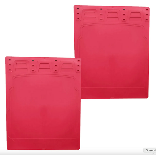 Poly Rigid Color Mud Flap 24"x30" -Red PY101331