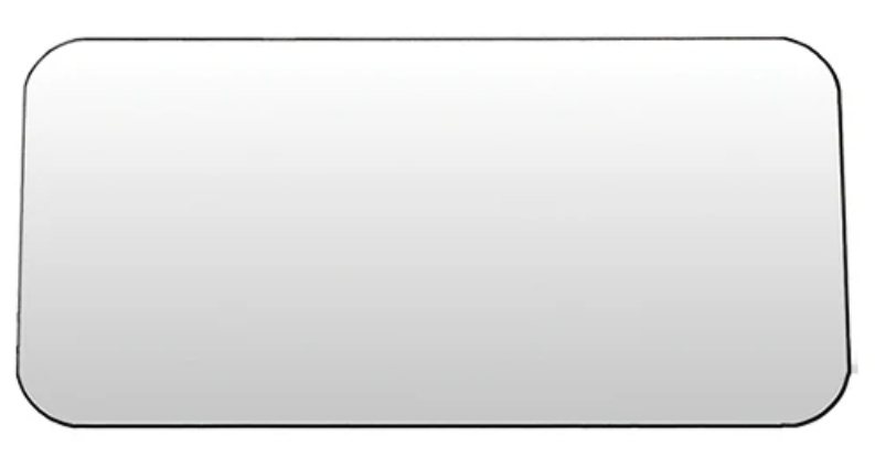 4 X 8 Inch Stainless Steel Permit Panel W/ Flange P4RUPB4X8