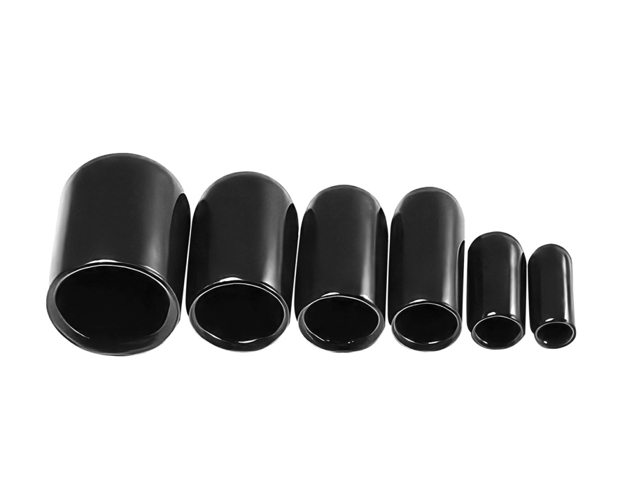 1/8" THRU 1/2" ASSORTED BLACK VINYL VACCUM CAPS, 30 PCS- 98252