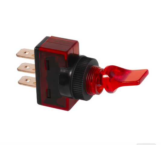 RED ILLUM DUCKBILL 20 AMP 12V S.P.S.T. ON/OFF 1 PC 98287