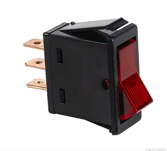 Red Illum Rocker 20 AMP 12V S.P.S.T On/Off - 98293