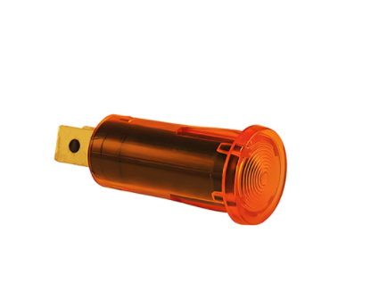 AMBER WARNING LIGHT 16 AMP 12V W/2 LUCAR TERMINALS, 1 PC - 98373