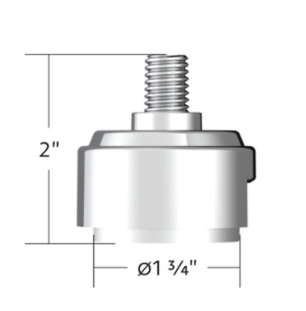 1/2"-13 Chrome Thread-on Shift Knob Mounting Adapter for Eaton Fuller Style 13/15/18 Shifter - 70589B