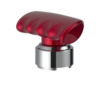 Thread-On T-Shape Gearshift Knob with Chrome 9/10 Speed Adapter Candy Red - 70839