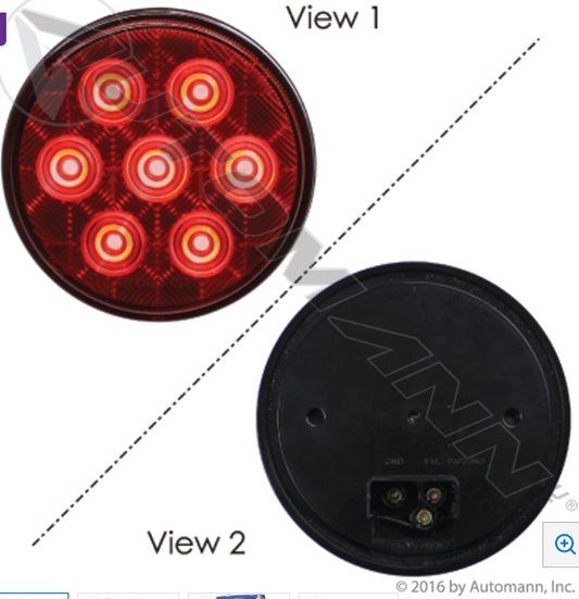 S/T/T Light LED 4in Red -571.LD40R7