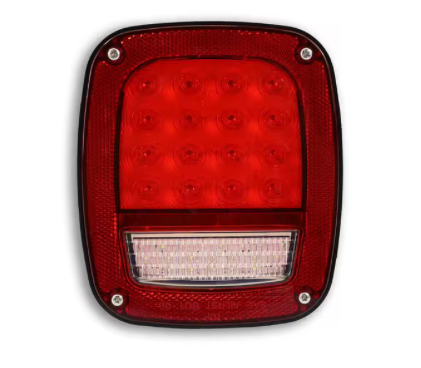 OTR Square 16-LED Multi-Function Roadside / License Light - Red -PTL8001