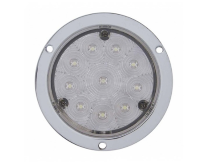 10 LED 4" FLANGE MOUNT BACK-UP LIGHT -WHITE LED/CLEAR LENS - 38078