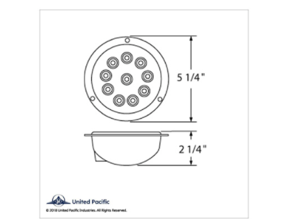 10 LED 4" FLANGE MOUNT BACK-UP LIGHT -WHITE LED/CLEAR LENS - 38078