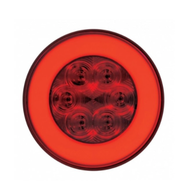 21 LED 4" GloLight Stop, Turn & Tail Light - Red LED/Red Lens  -  37132