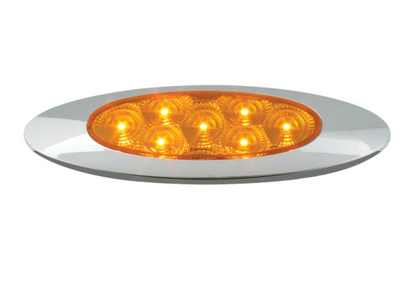 ULTRA THIN SURFACE MOUNT Y2K AMBER/AMBER LED LIGHT WITH CHROME BEZEL-78335