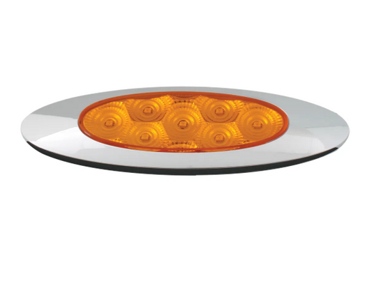 ULTRA THIN SURFACE MOUNT Y2K AMBER/AMBER LED LIGHT WITH CHROME BEZEL-78335