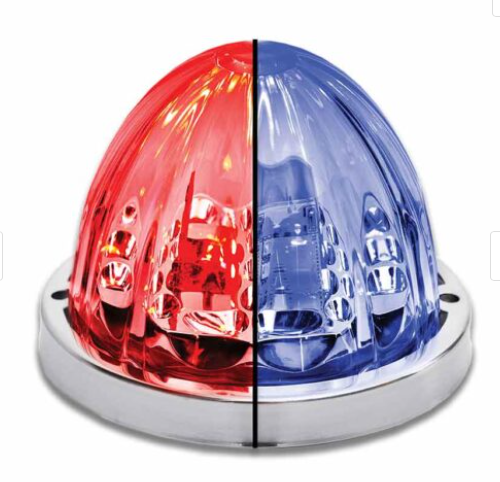 Red Stop, Turn & Tail to Blue Auxiliary Star-Burst Watermelon LED Light – 19 Diodes  TLED-WTRB